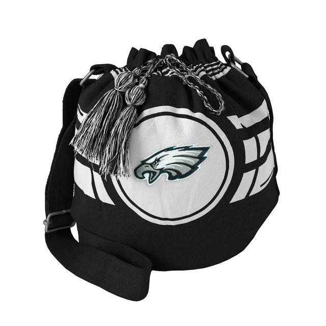 Bolsa con cordón estilo cubo de los Philadelphia Eagles con diseño ondulado