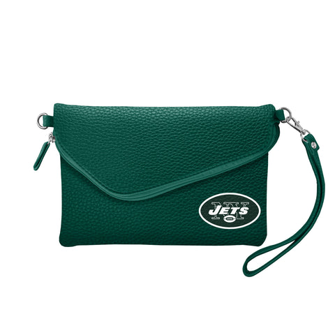 ~New York Jets Purse Pebble Fold Over Crossbody Green - Special Order~ backorder
