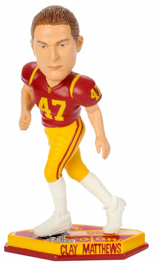 Figura cabezona temática de colección Forever Collectibles de Clay Matthews de los USC Trojans