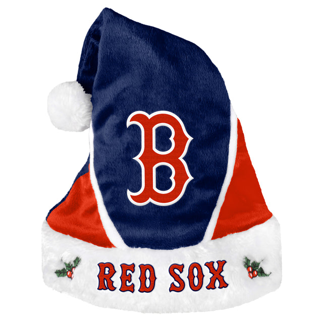 Gorro de Papá Noel con bloques de colores de los Boston Red Sox