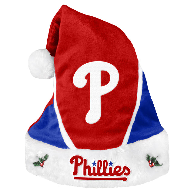 Gorro de Papá Noel con bloques de colores de los Philadelphia Phillies