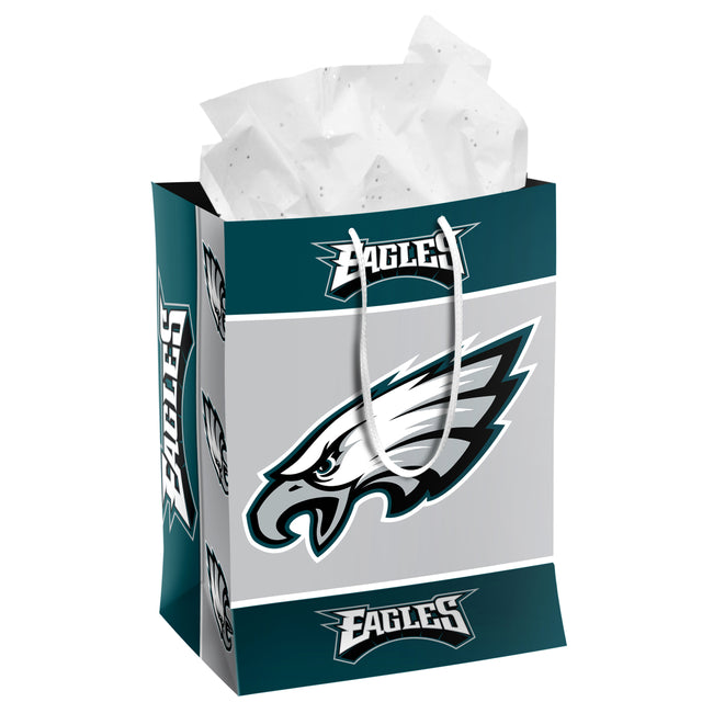 Bolsa de regalo mediana de los Philadelphia Eagles para las fiestas