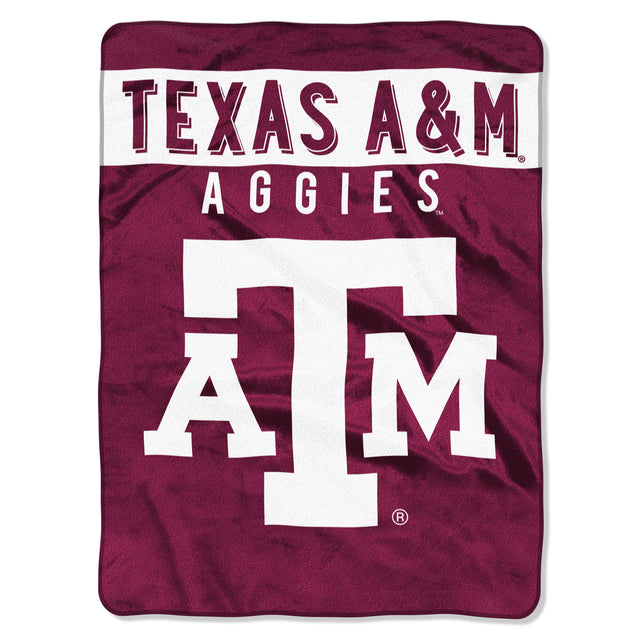 Manta Texas A&amp;M Aggies 60x80 Diseño básico Raschel