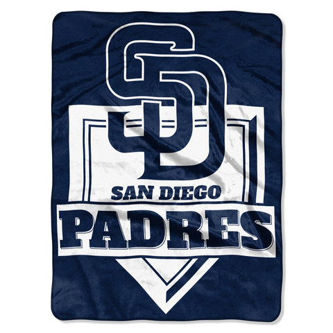 ~San Diego Padres Blanket 60x80 Raschel Home Plate Design - Special Order~ backorder