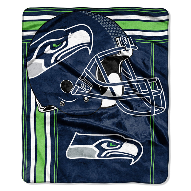 Seattle Seahawks Blanket 50x60 Raschel Touchback Design