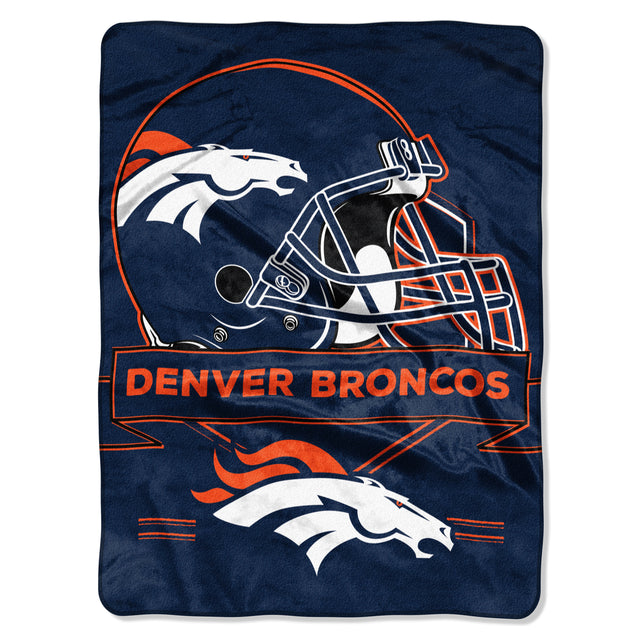 Manta de los Denver Broncos de 60 x 80 pulgadas, diseño de Raschel Prestige