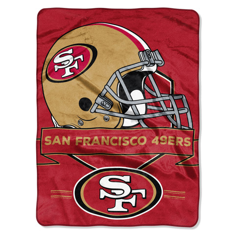 ~San Francisco 49ers Blanket 60x80 Raschel Prestige Design~ backorder