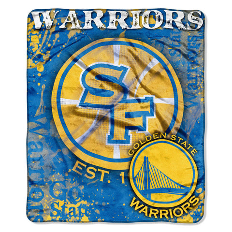 ~Golden State Warriors Blanket 50x60 Raschel Drop Down Design~ backorder