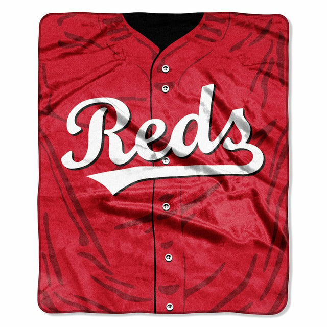 Manta de los Cincinnati Reds de 50 x 60 con diseño de camiseta de Raschel