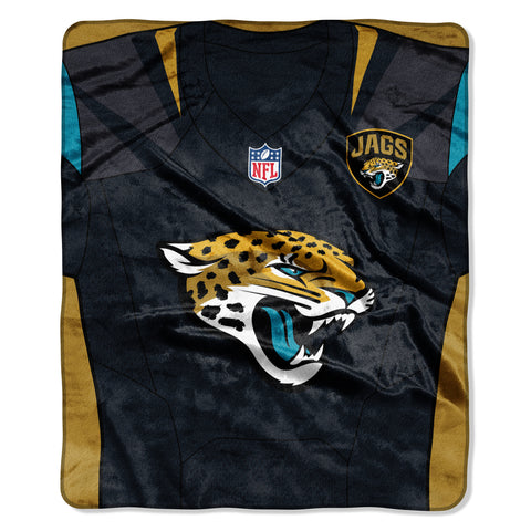 Jacksonville Jaguars Blanket 50x60 Raschel Jersey Design