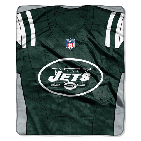 New York Jets Blanket 50x60 Raschel Jersey Design