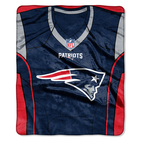~New England Patriots Blanket 50x60 Raschel Jersey Design~ backorder