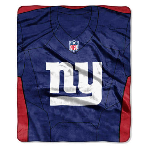 New York Giants Blanket 50x60 Raschel Jersey Design