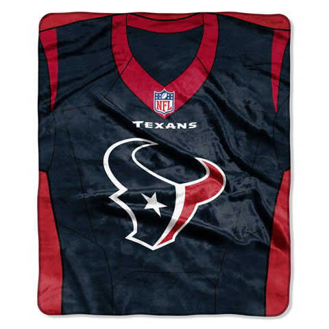 Houston Texans Blanket 50x60 Raschel Jersey Design