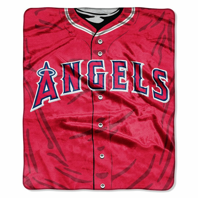 Manta de los Ángeles Angels de 50 x 60 con diseño de jersey de Raschel