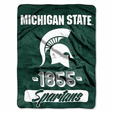~Michigan State Spartans Blanket 46x60 Micro Raschel Varsity Design Rolled~ backorder