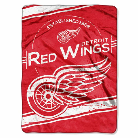 ~Detroit Red Wings Blanket 60x80 Raschel Stamp Design~ backorder