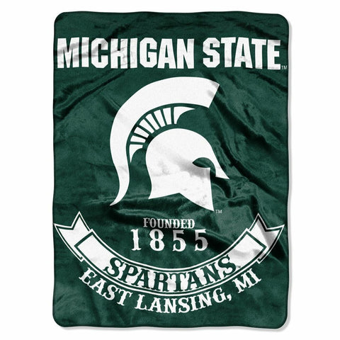 ~Michigan State Spartans Blanket 60x80 Raschel Rebel Design~ backorder
