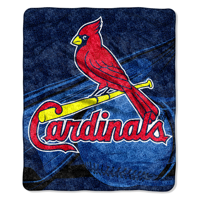 Manta de los St. Louis Cardinals de 50 x 60 pulgadas, diseño de sherpa Big Stick