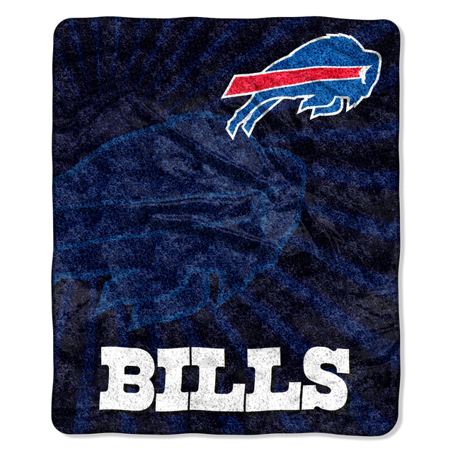 Manta Buffalo Bills 50x60 Sherpa Diseño estroboscópico