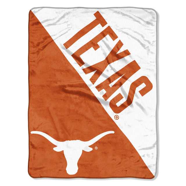 Texas Longhorns Blanket 46x60 Micro Raschel Halftone Design Rolled