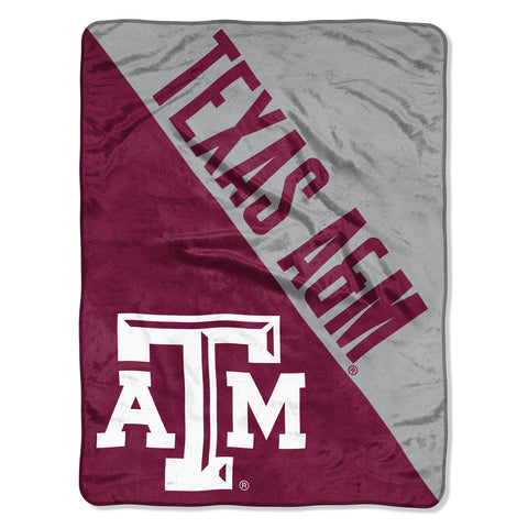 ~Texas A&M Aggies Blanket 46x60 Micro Raschel Halftone Design Rolled - Special Order~ backorder