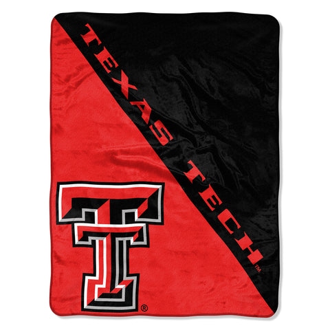 Texas Tech Red Raiders Blanket 46x60 Micro Raschel Halftone Design Rolled - Special Order
