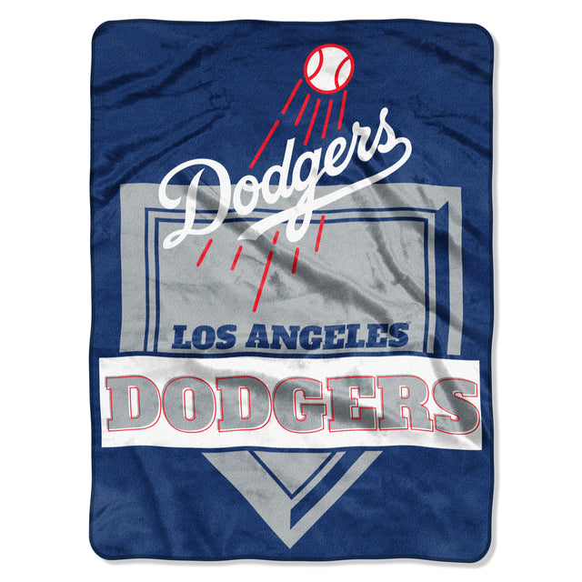 Los Angeles Dodgers Blanket 60x80 Raschel Home Plate Design