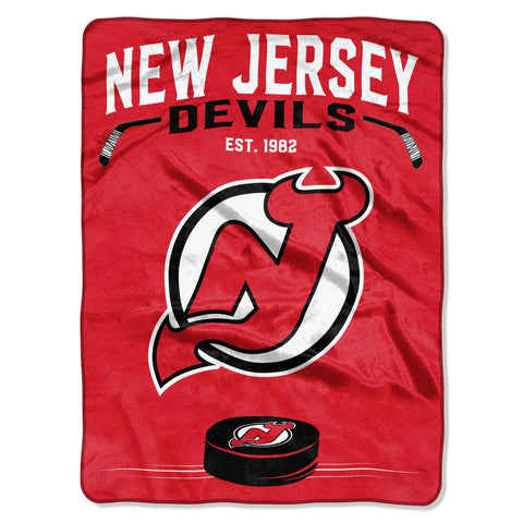 ~New Jersey Devils Blanket 60x80 Raschel Inspired Design - Special Order~ backorder