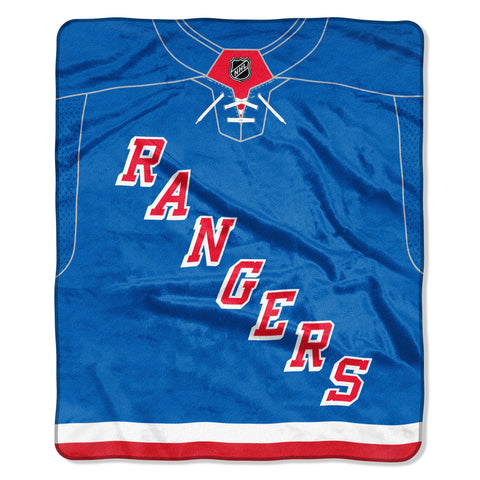 ~New York Rangers Blanket 50x60 Raschel Jersey Design~ backorder