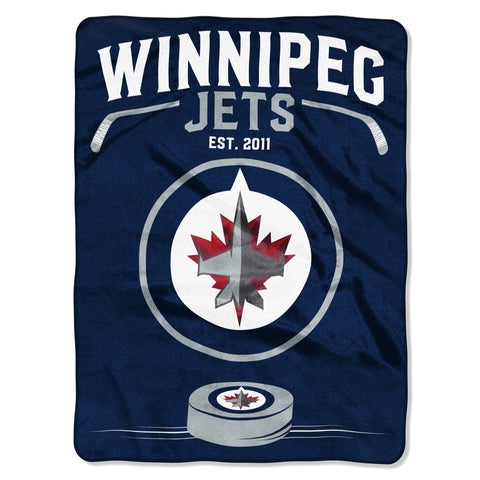 ~Winnipeg Jets Blanket 60x80 Raschel Inspired Design - Special Order~ backorder