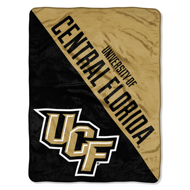 Central Florida Knights Blanket 46x60 Micro Raschel Halftone Design Rolled