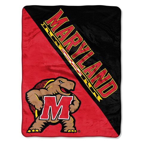 ~Maryland Terrapins Blanket 46x60 Micro Raschel Halftone Design Rolled - Special Order~ backorder