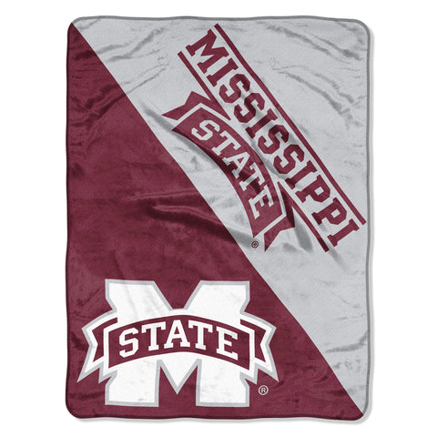 ~Mississippi State Bulldogs Blanket 46x60 Micro Raschel Halftone Design Rolled - Special Order~ backorder