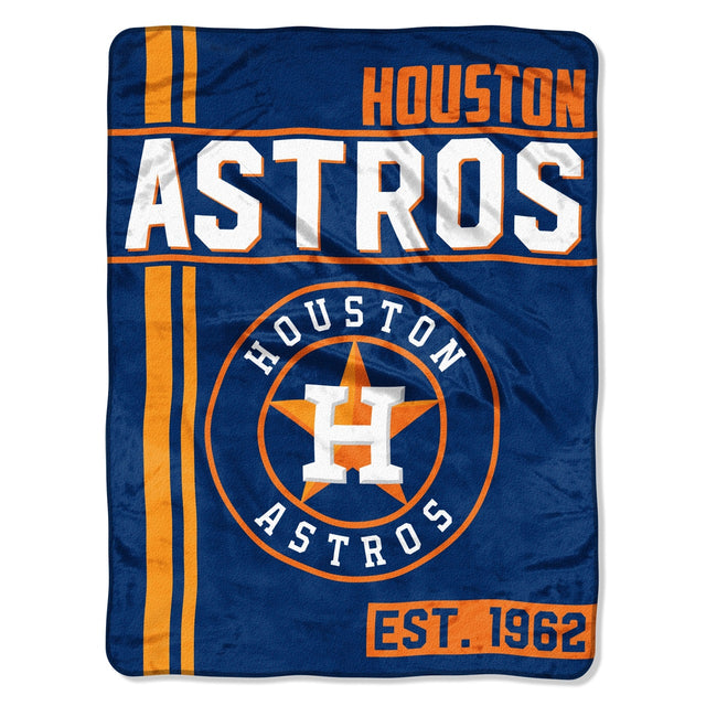 Manta de los Houston Astros de 46 x 60 pulgadas con diseño Micro Raschel Walk Off enrollada