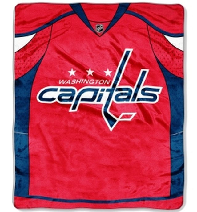 Washington Capitals Blanket 50x60 Raschel Jersey Design