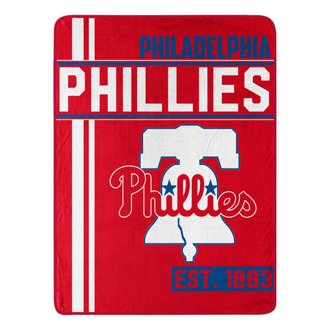 Philadelphia Phillies Blanket 46x60 Micro Raschel Walk Off Design Rolled - Special Order