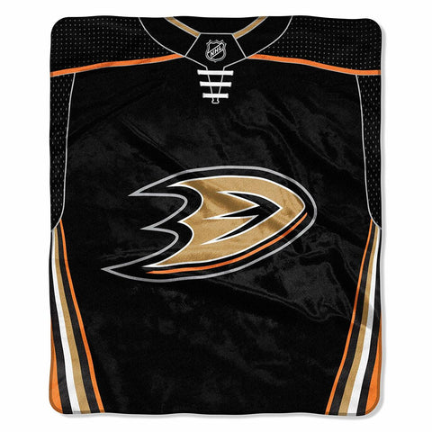 ~Anaheim Ducks Blanket 50x60 Raschel Jersey Design~ backorder