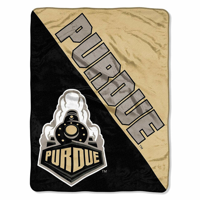 Purdue Boilermakers Blanket 46x60 Micro Raschel Halftone Design Rolled