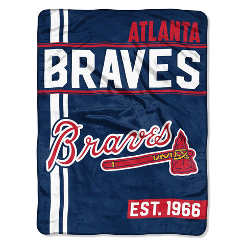 ~Atlanta Braves Blanket 46x60 Micro Raschel Walk Off Design Rolled~ backorder