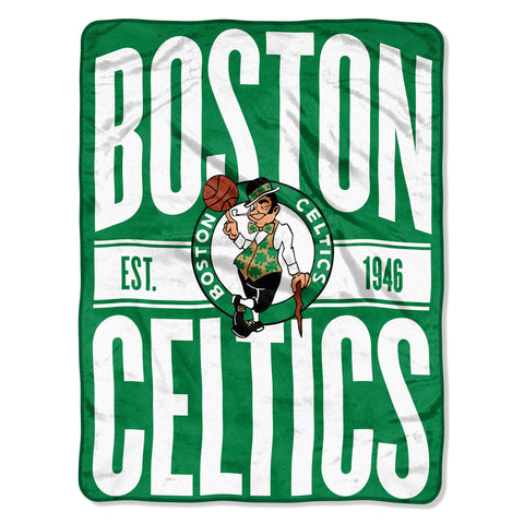 ~Boston Celtics Blanket 46x60 Micro Raschel Clear Out Design Rolled - Special Order~ backorder