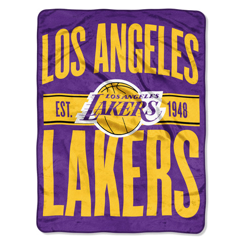 ~Los Angeles Lakers Blanket 46x60 Micro Raschel Clear Out Design Rolled~ backorder
