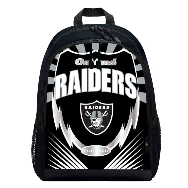 Mochila estilo relámpago de los Oakland Raiders