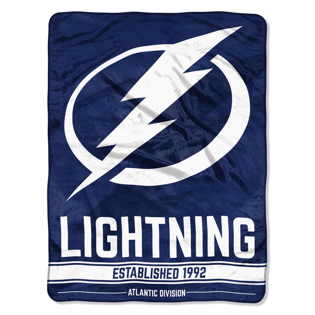 Tampa Bay Lightning Blanket 46x60 Micro Raschel Breakaway Design Rolled