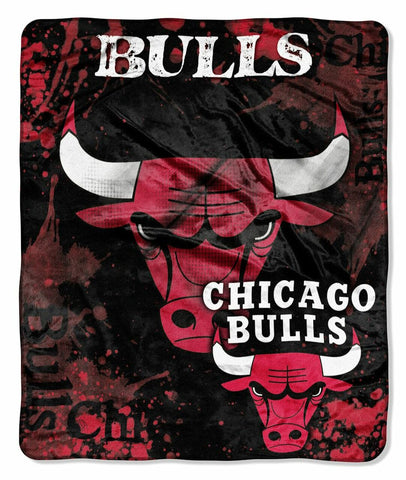 ~Chicago Bulls Blanket 50x60 Raschel Drop Down Design~ backorder