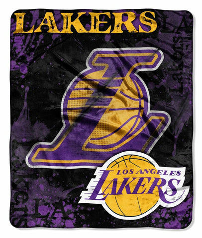 ~Los Angeles Lakers Blanket 50x60 Raschel Drop Down Design~ backorder