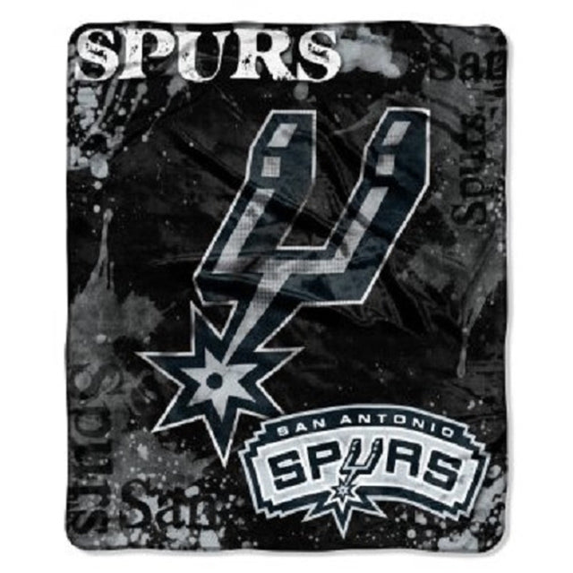 San Antonio Spurs Blanket 50x60 Raschel Drop Down Design