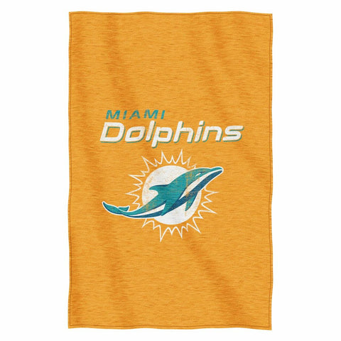Miami Dolphins Blanket 54x84 Sweatshirt Script Design