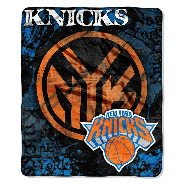 New York Knicks Blanket 50x60 Raschel Drop Down Design