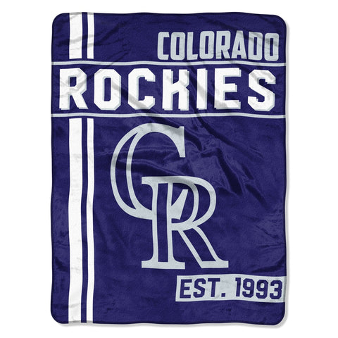 Colorado Rockies Blanket 46x60 Micro Raschel Walk Off Design Rolled